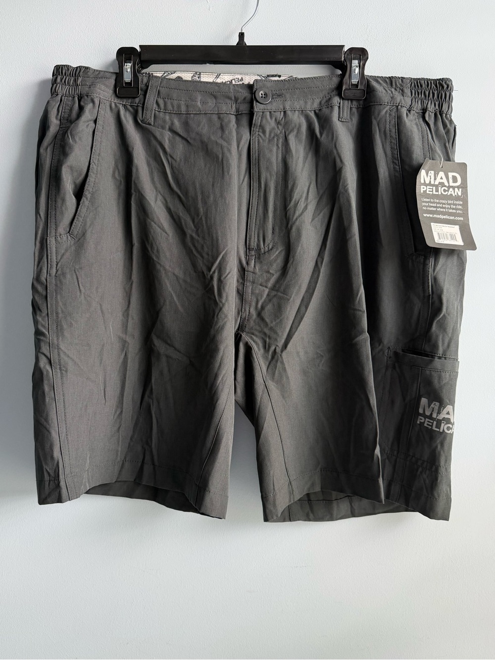 Mad Pelican Men’s Black “Welcome Aboard” Donnie's Walking Shorts Size XXL